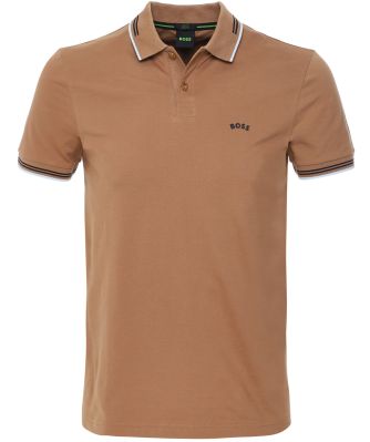 BOSS Men's Curved Logo Polo Shirt