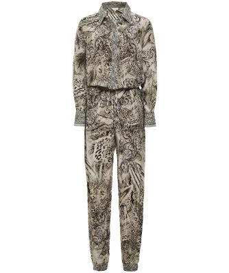 Silk Animal Jogger Jumpsuit