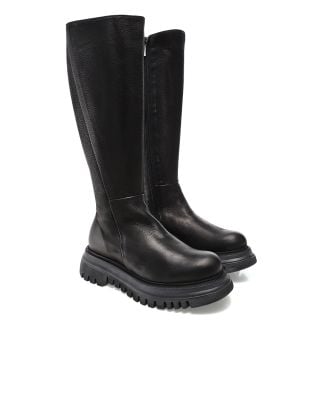 Lofina Women's Gasoline Knee Leather Boots