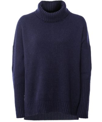 Merino Cashmere Roll Neck Sweater