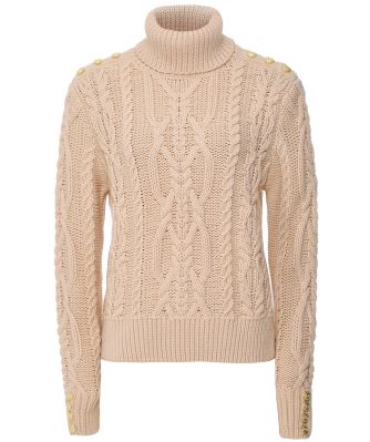 Belgravia Cable Knit Roll Neck Sweater