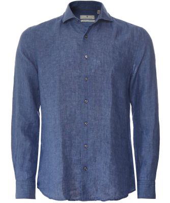 Thomas Maine Mens Tailored Fit Linen Roma Shirt