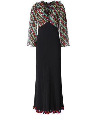 Lora 50s Stripe Collared Midi Dress