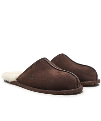 UGG Suede Sheepskin Scuff Slippers