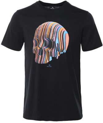 Wooden Stripe Skull T Shirt