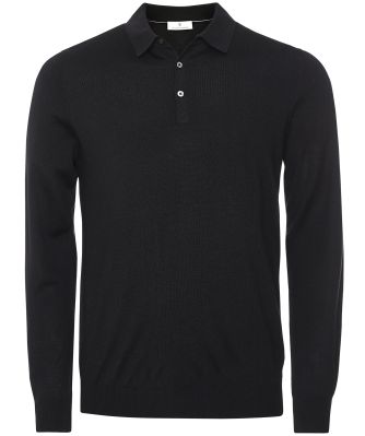 Merino Long Sleeve Polo Shirt