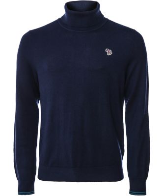 Merino Roll Neck Zebra Sweater