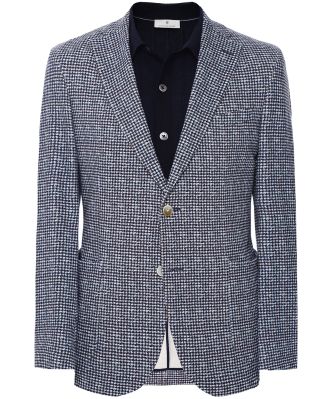 Textured Houndstooth Jacket