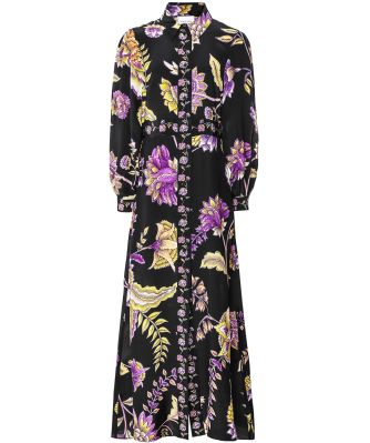 Jesse Silk Maxi Shirt Dress