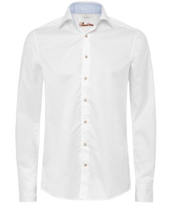 Slimline Gingham Trim Shirt