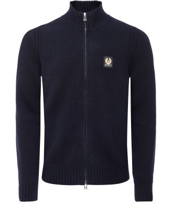 Lambswool Watch Zip Cardigan