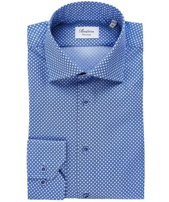 Fitted Body Geo Pattern Shirt