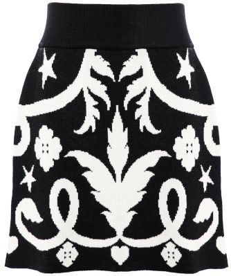 Belle Starr Merino Jacquard Mini Skirt