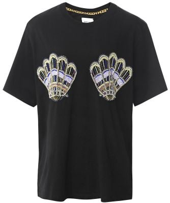 Pima Cotton Beaded Shell T-Shirt