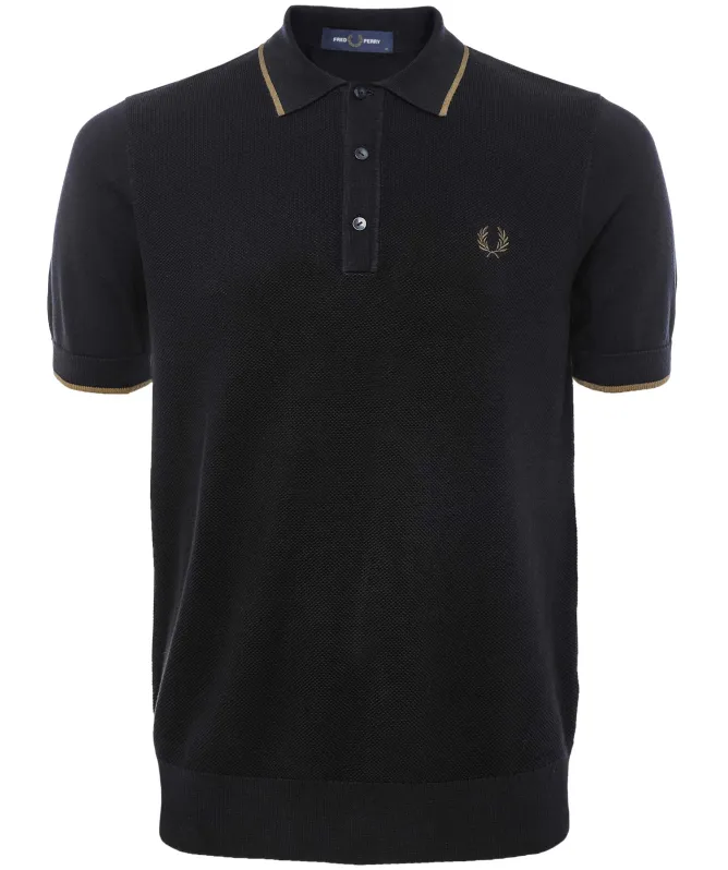 Fred Perry Pique Stitch Knitted Shirt