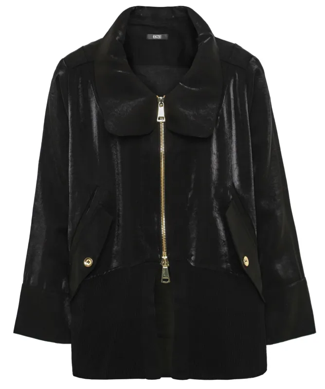 Bize Rib Knit Detail Jacket