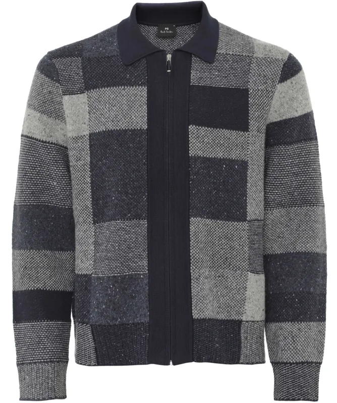 Paul Smith Patchwork Zip Cardigan