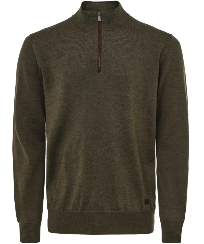 Eton Merino Quarter Zip Jumper
