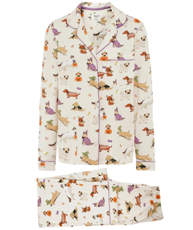 Chelsea Peers Halloween Dogs Long Pajamas