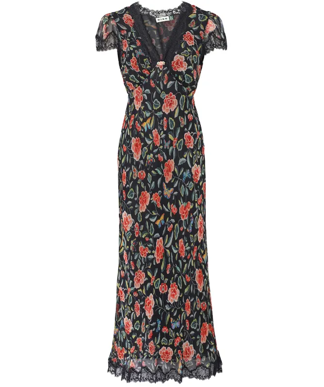 RIXO Clarice Butterfly Midi Dress