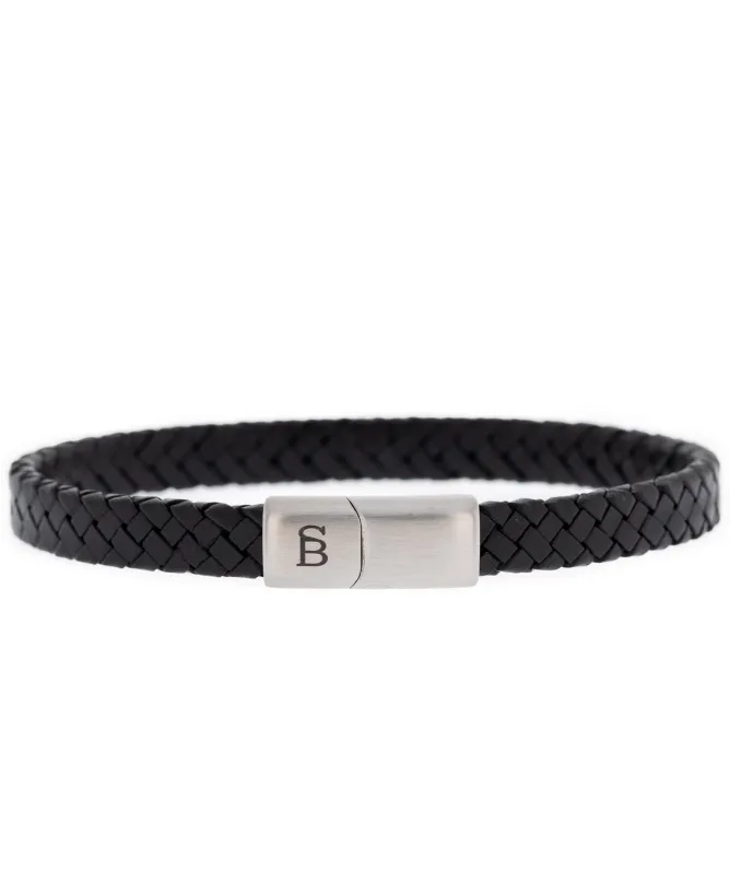Steel and Barnett Riley Leather Bracelet