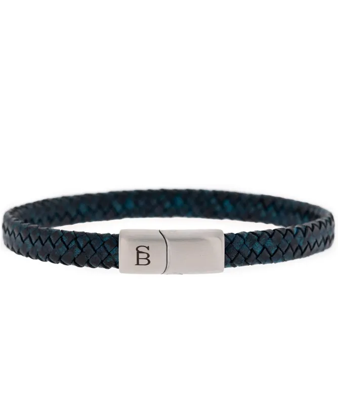 Steel and Barnett Riley Leather Bracelet