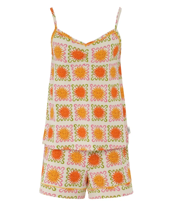 Chelsea Peers Sunshine Tile Print Short Pajama Set