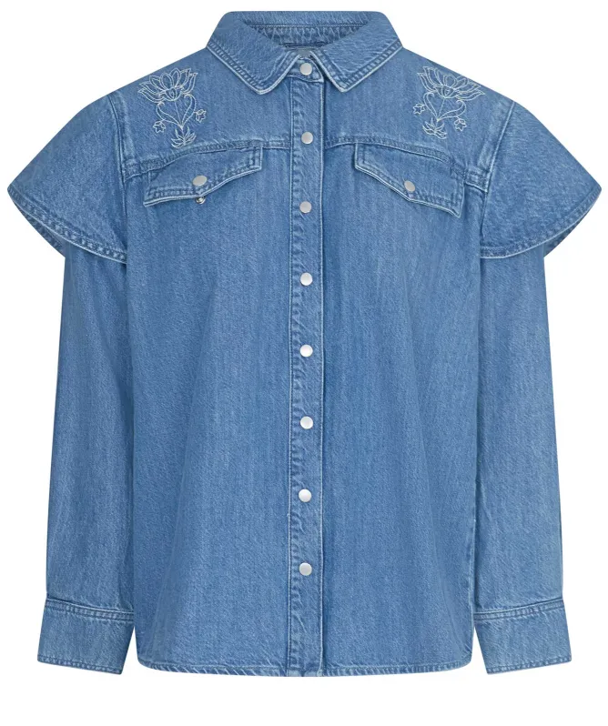 Seventy + Mochi Juno Embroidered Denim Shirt