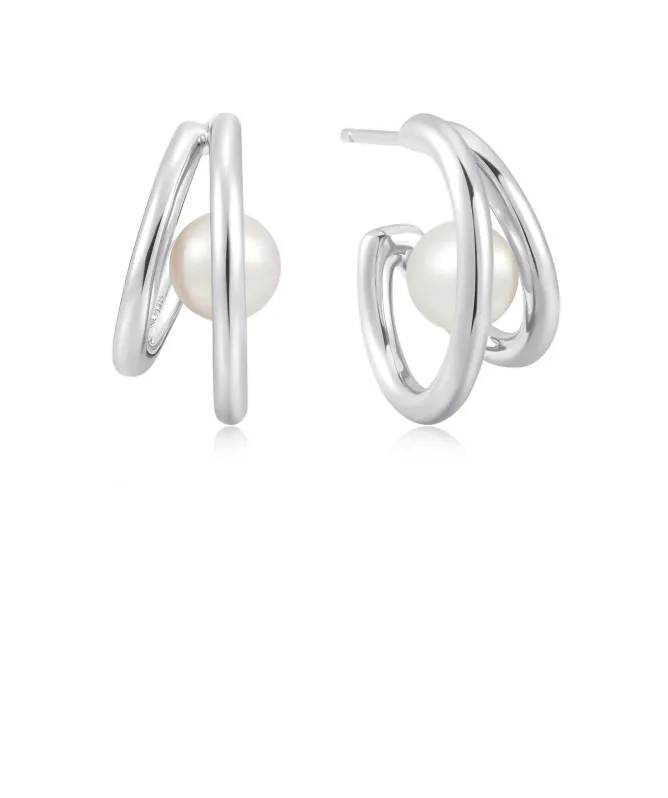 Ania Haie Duo Freshwater Pearl Stud Hoops