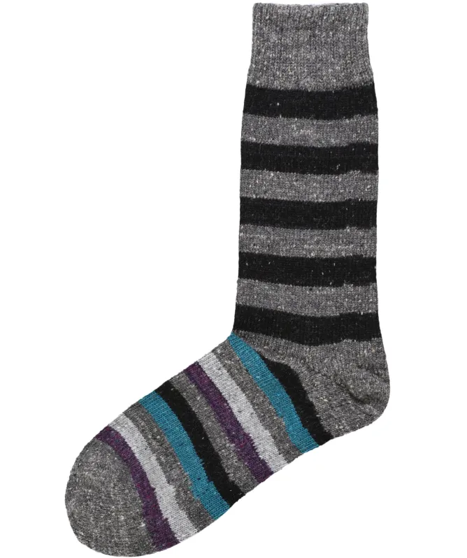 J. Blades Merino Cashmere Striped Socks