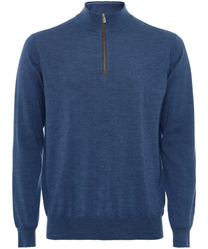 Peter Millar Autumn Crest Suede Trim Jumper