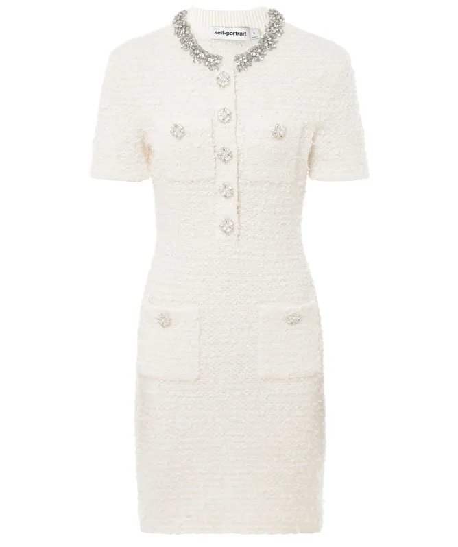 Self-Portrait Bouclé Knit Dress