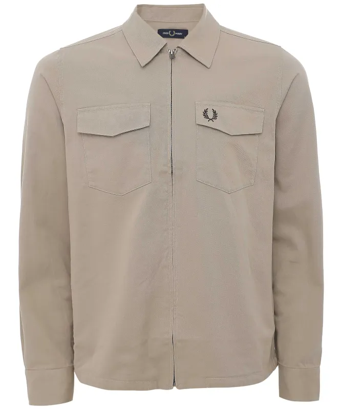 Fred Perry Twill Zipper Overshirt