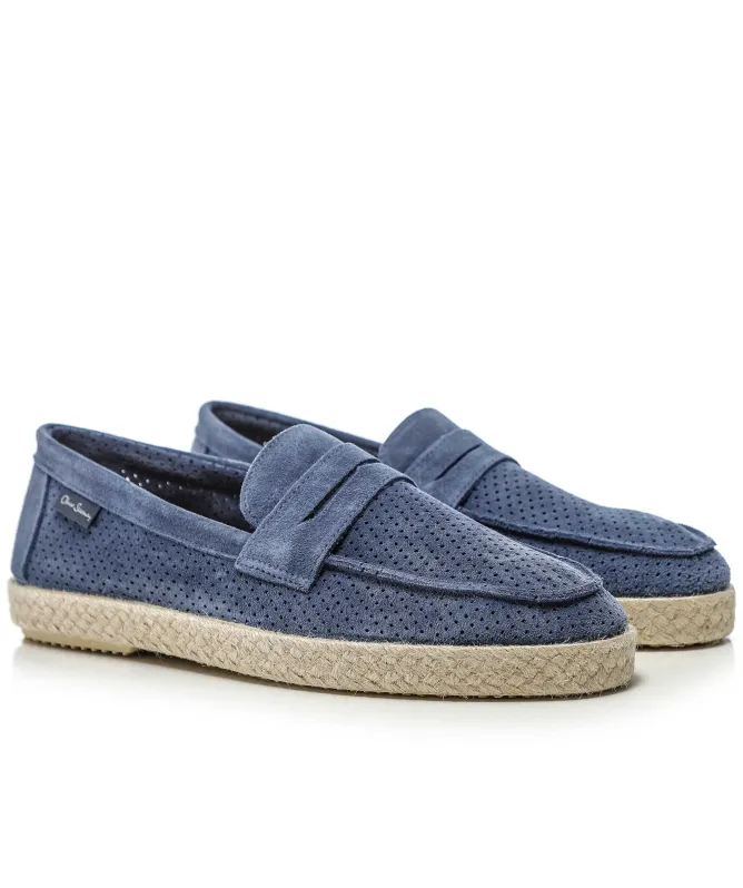 Oliver Sweeney Terrassa Perforated Suede Espadrille Loafers