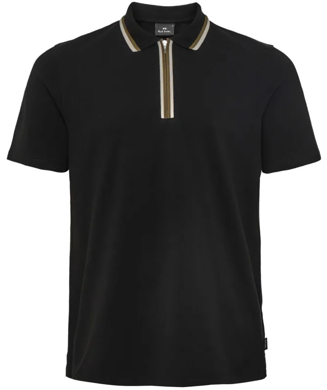 Paul Smith Tipped Zipper Neck Polo Shirt