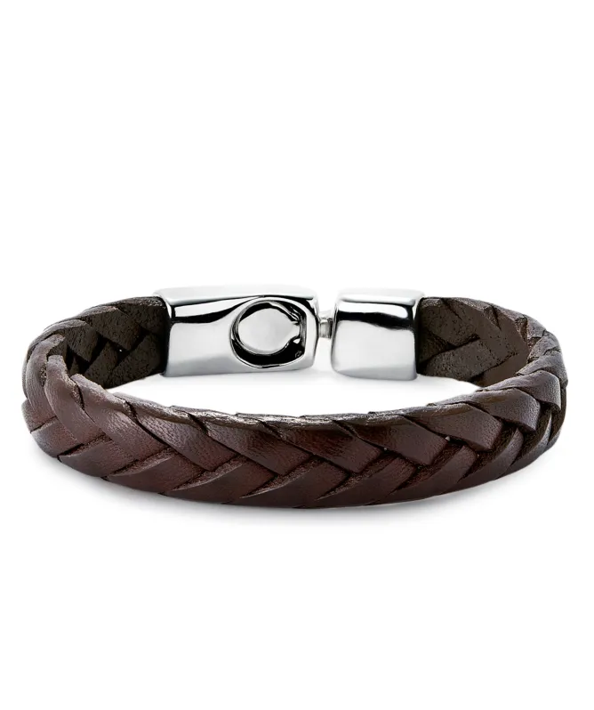 UNOde50 Braided Leather Clasp Bracelet