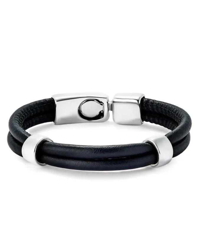 UNOde50 Two Strand Leather Clasp Bracelet