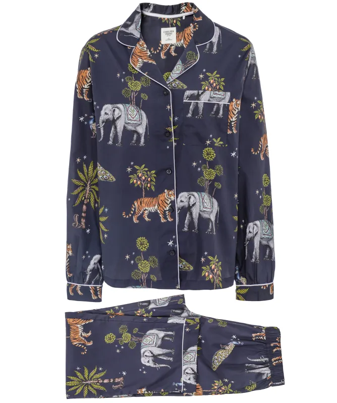 Chelsea Peers Twilight Safari Print Long Pajamas