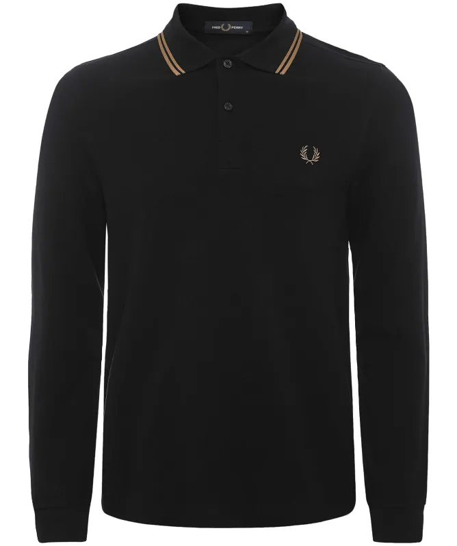 Fred Perry Long Sleeve Twin Tipped Polo Shirt