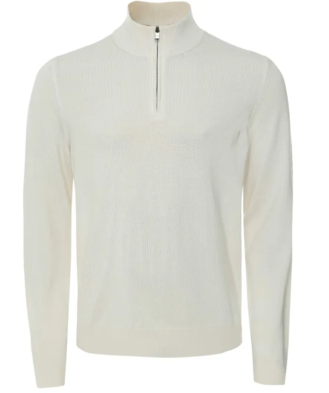 BOSS Virgin Wool Ebenji Zip Jumper