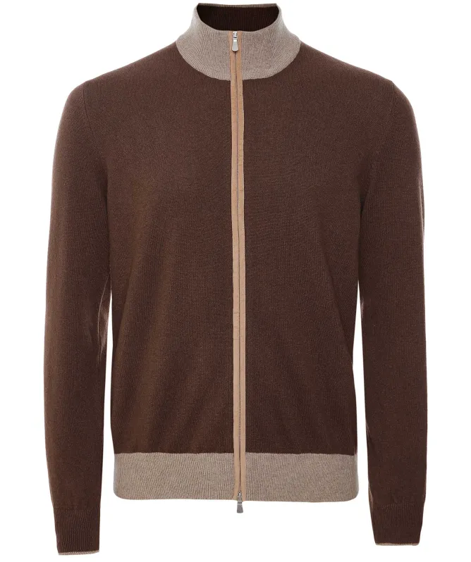 Gran Sasso Wool Cashmere Zipper Cardigan