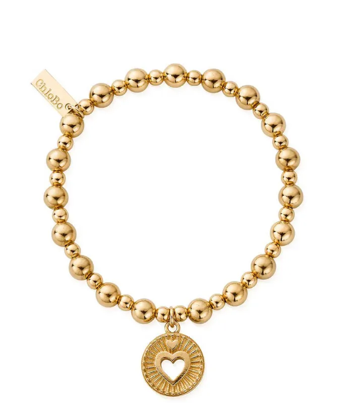 ChloBo Mini Small Ball Guiding Heart Bracelet