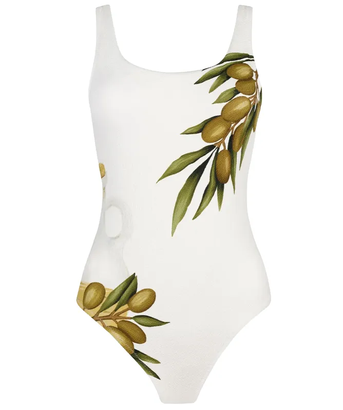 Chelsea Peers Crinkle Olive Oil Swimsuit