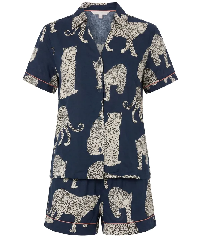 Chelsea Peers Leopard Print Short Pajamas