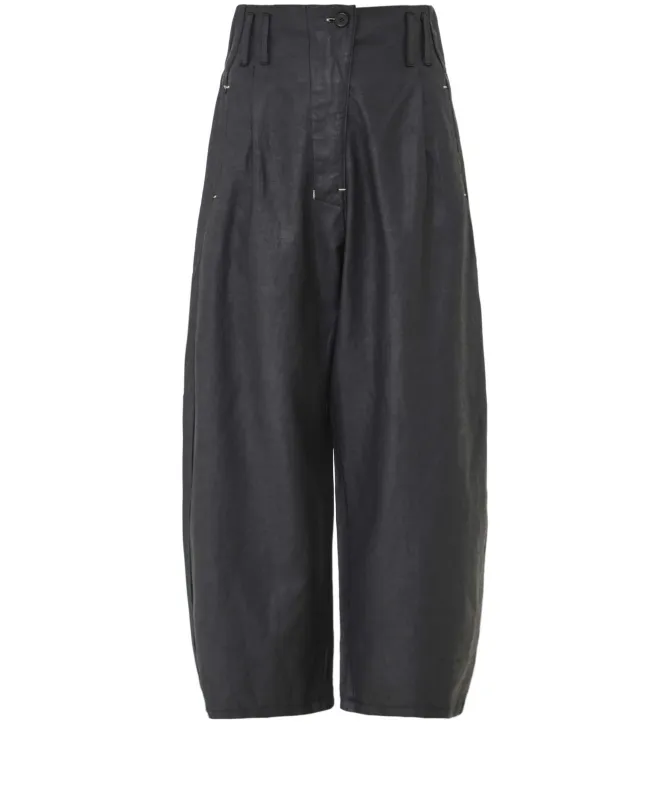 Lurdes Bergada Coated Pleated Trousers