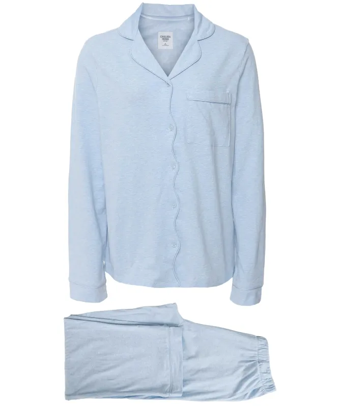 Chelsea Peers Cotton Marl Long Pajamas