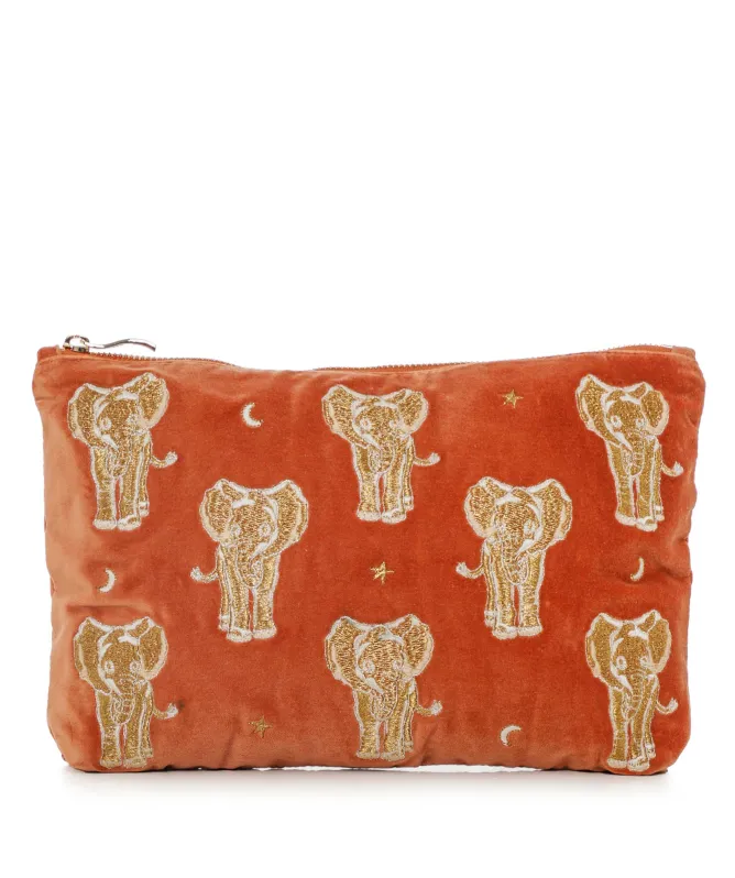Elizabeth Scarlett Golden Elephants Everyday Pouch