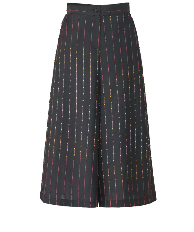 Bize Striped Fleck Culotte Trousers
