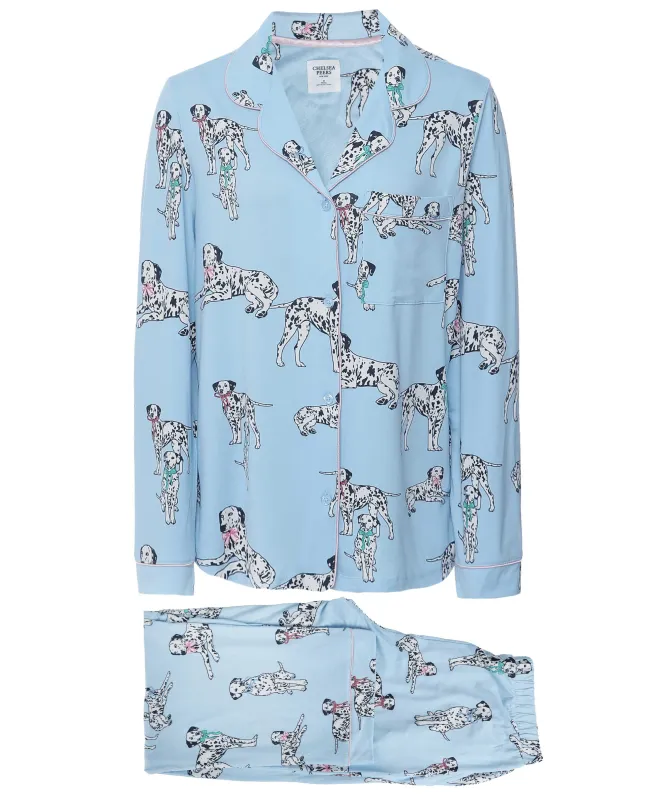 Chelsea Peers Dalmatian Dogs Print Long Pajamas