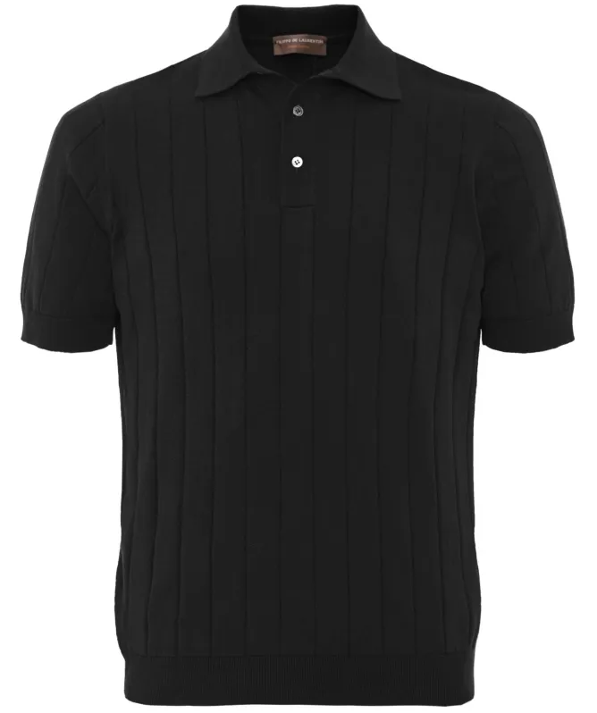 Filippo De Laurentiis Ribbed Knitted Polo